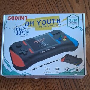 500IN1 Joystick Game Console - Black and Red